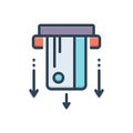 Color illustration icon for Cardswipe, paying and machine Royalty Free Stock Photo