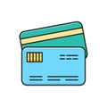 Cardvector flat color icon