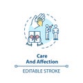 Care and affection concept icon