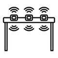 Care arch sensor icon outline vector. Safe driver