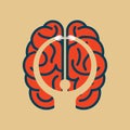 Care brain idea - illustration in human head