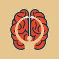 Care brain idea - illustration in human head Royalty Free Stock Photo