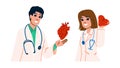 care cardiologists heart health vector