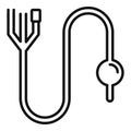 Care catheter icon, outline style