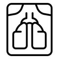 Care chest icon outline vector. Medical xray