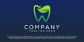Natural clinic dental logo design template