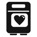 Care defibrillator icon simple vector. Health care device