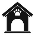 Care dog kennel icon simple vector. Roof home