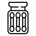 Care ear box icon outline vector. Sterile wood