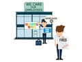 Care about employees, super quality abstract business poster