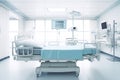 Technology care interior modern medical clinical bed room equipment emergency health medicine hospital Royalty Free Stock Photo