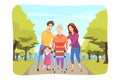 Care, family, support, health walking concept