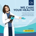 Online Health Care Webinar Poster Design