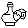 Care jojoba oil icon, outline style