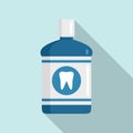 Care mouthwash icon flat vector. Clean product Royalty Free Stock Photo