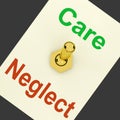 Care Neglect Lever Means Compassionate Or Irresponsible Royalty Free Stock Photo