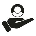 Care person icon simple vector. Human work