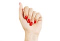 Care for sensuality woman nails Royalty Free Stock Photo