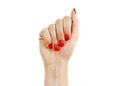 Care for sensuality woman nails Royalty Free Stock Photo