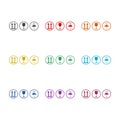 Care sticker, simple icon, color set Royalty Free Stock Photo