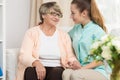 Care and support in rest home Royalty Free Stock Photo
