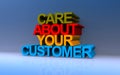 Care about your costumer on blue