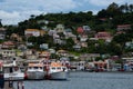 Careenage and houses, St Georges, Grenada