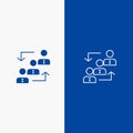 Career, Advancement, Employee, Ladder, Promotion, Staff, Work Line and Glyph Solid icon Blue banner Line and Glyph Solid icon Blue Royalty Free Stock Photo