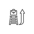 Career advancement line icon