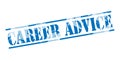 Career advice blue stamp