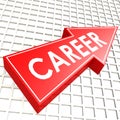 Career arrow with graph background