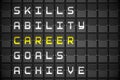 Career buzzwords on black mechanical board Royalty Free Stock Photo