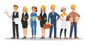 Career characters design. Include waiter, businesswoman, engineer, doctor Royalty Free Stock Photo