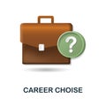 Career Choise icon. 3d illustration from human productivity collection. Creative Career Choise 3d icon for web design
