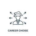 Career Choise icon. Monochrome simple Human Productivity icon for templates, web design and infographics