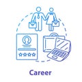 Career concept icon. Ambition for growth. Work promotion. Professional training. Corporate position. Business