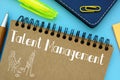 Career concept about Talent Management with sign on the sheet