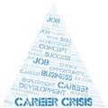 Career Crisis typography word cloud. Royalty Free Stock Photo