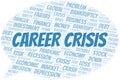 Career Crisis word cloud create with text only. Royalty Free Stock Photo