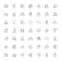 Career development linear icons, signs, symbols vector line illustration set