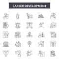 Career development line icons, signs, vector set, outline illustration concept