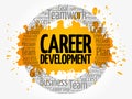 Career development word cloud collage Royalty Free Stock Photo