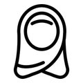 Career female casual icon outline vector. Saudi outfit