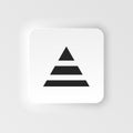 Career, finance, pyramid neumorphic style vector icon. Simple element illustration from UI concept. Career, finance