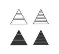 Career, finance, pyramide icon. Triangle symbol. Sign level chart vector