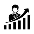 Career graph Vector Icon which can easily modify or edit Royalty Free Stock Photo