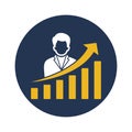 Career graph Vector Icon which can easily modify or edit Royalty Free Stock Photo