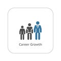 Career Growth Icon. Flat Design