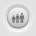 Career Growth Icon. Grey Button Design