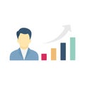 Career growth Vector Icon which can easily modify or edit Royalty Free Stock Photo